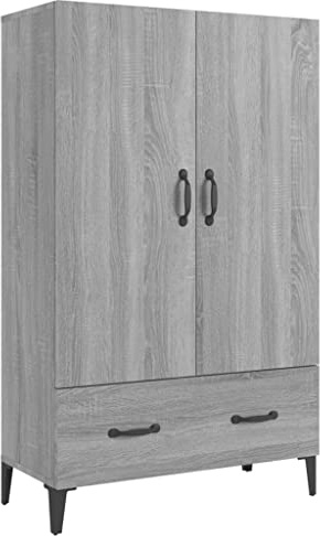vidaXL Highboard Sideboard Kommode Schrank Anrichte Beistellschrank Mehrzweckschrank Standschrank Wohnzimmer Grau Sonoma 70x31x115cm Holzwerkstoff