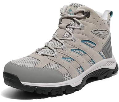 NORTIV 8 Women's Lightweight Hiking Boots | Breathable materials help keep feet cool and comfortable; slip-resistant rubber outsole improves grip on varied terrain.
