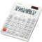 Casio ergonomischer Tischrechner DE-12E-WE, 12stellig, Tastatur in Treppendesign, vertikale Tastenanschläge, Steuerberechnung, Währungsumrechnung, Vorzeichenwechsel, Solar/Batteriebetrieb