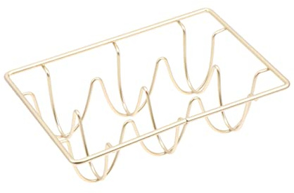 Alipis Estante Para Almacenar Huevos De Hierro Huevera Metálica Dorada Para Refrigerador Para Cocina o Comedor