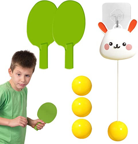Kinder-Tischtennis-Trainingsgerät, Tischtennis-Trainer-Set, Tischtennis Set Zum Aufhängen Für Den Innenbereich, Tennis Trainer, PingPong-Trainer, Eltern-Kind-Interaktionsspielzeug Für Türrahmenwand