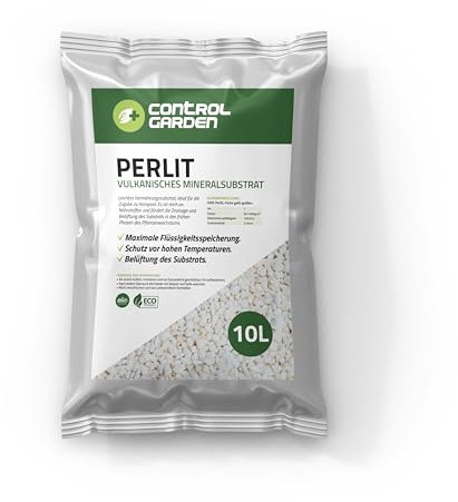 Control Garden Perlita 10L | Tierra para Plantas y Cultivos Interior y Exterior | Sustrato Natural para Semillas | Fabricado en España