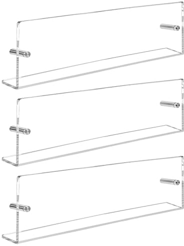 Dewonme Acryl Zeitschriftenregal,Länge 68cm,3 Stück,Prospekthalter Acryl Wand,Wandmontage,Bücherregal,Zeitschriftenständer,Geeignet für Wohnzimmer, Büro,Schulen,Bibliotheken,Kinderzimmer
