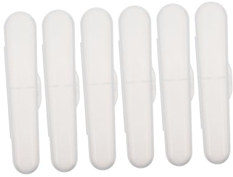 VICASKY Babybesteckkasten mit Babylöffel Etui aus PP 6 Stück Sichere Löffel für Unterwegs Leicht zu Reinigen Aufbewahrungsbox