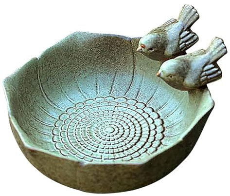 Keramik-Futterschale für Vogelbad, Wildvogel-Futterschale, Vogelfutterständer, Futterschale für Vögel, für Garten, Terrasse, Haus und Haus