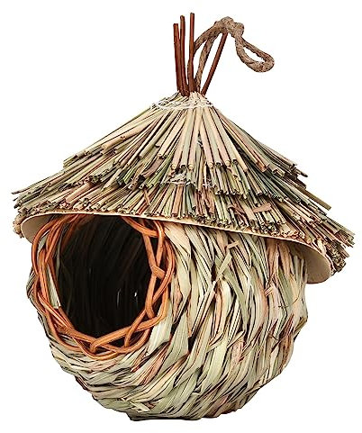 Vogeltränke Heizung Vogelhäuschens zum Aufhängen von Strohnest im kreativen Futterhaus Vögel Winter (Army Green, One Size)