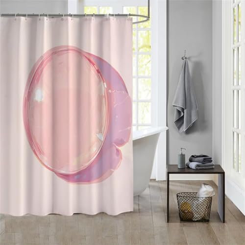 Duschvorhang PeachShower Curtain Curtains, Duschvorhänge Duschrollo 150x180cm Duschvorhang Mit Gewicht Badewanne, Duschrollo, Badewanne Duschvorhang Textil Stoff Waschbar Bad Vorhang Badevorhang 971