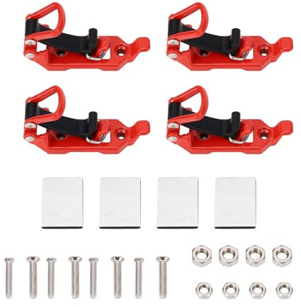 Heavy Duty Metall Gummi Klemme Halterung Schaufel Halter mit Festen Schrauben, Intelligentes Design, Effiziente Lagerung für Fahrzeug und Garage, Geeignet für Regal, Boot (Rot)