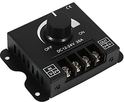 Dimmer LED Dimmer Rotativo PWM 12V-24V 30A 0~ Striscia LED Connettore Luce Nastro LED
