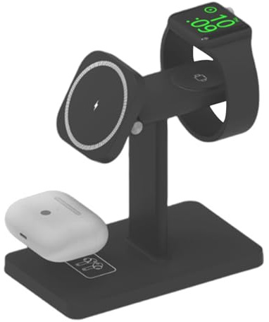 Supporto per caricatore del telefono senza fili - Supporto per telefono da scrivania, caricabatterie wireless, base di supporto per caricabatterie rapido da 15 W, stazione di ricarica rapida