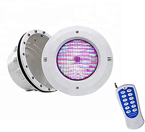 WZYDYDY LED-Poolbeleuchtung mit Nischen, Par56-Teichbeleuchtung, IP68, Wasserdicht, 12 V AC, RGB-Poolbeleuchtung mit Fernbedienung, Unterwasserschwimmbecken(45W)