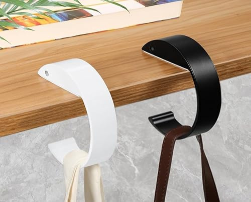 Tznmone Taschenhalter für Tisch, 2 Stück Handtaschenhalter für den Schreibtisch, C-förmiger Handtaschenhalter, Robuster Taschenhalter, Geldbörsenhalter für Esstische, Schreibtische und mehr