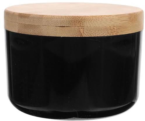 IMIKEYA Round Bamboo Lid Ashtray Decorative Smoking Ash Container Simple Retro Office Home Bar Restaurant