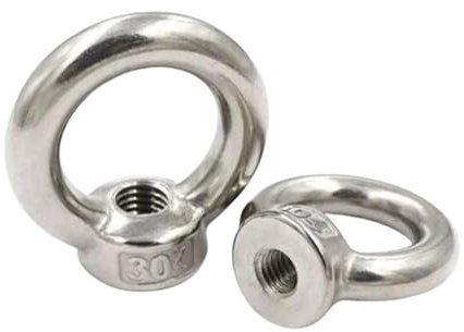 2 pezzi di M10 304 Anello in Acciaio Inox Dado di Sollevamento Dado Occhiello Dado Anello di Sollevamento Bullone a occhiello Femminile Filettato Bulloni a Vite di Fissaggio Hardware Golfare per