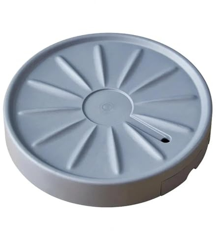 Carrito de plantas resistente con ruedas silenciosas, soporte rodante para macetas de flores, bandeja de resina resistente, uso en interiores y exteriores (gris, grande)