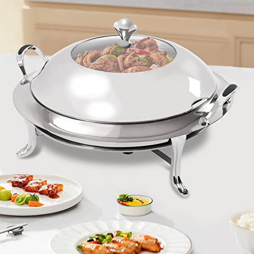 Stainless Steel Chafing Dish Food Warmer - 3.0 Litre Heat Container for Household Use