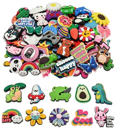 Pabucle 100 PCS Junk Phone Case Charms Random Charm,Cute Flat Back DIY Decoration Charms for Prizes Party Favors