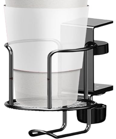 Soporte Metálico para Vasos - Sujetador De 2 En 1 Antiderrame con Pinza De Hierro para Hogar - Soporte Universal para Vasos | para Silla Sofá Coche Aula Baño Fiesta Juego