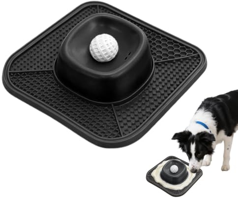 per cani Lick Ball - Tappetino da leccare in silicone, mangiatoia lenta antiscivolo, di arricchimento interattiva | Tappetino per alimentazione lenta per cuccioli per erogazione di bro