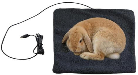 Heizdecken für Hunde USB Elektro-Heizbett | mit Smart-Thermostat und rutschfester beheizter Hundeunterlage für Kätzchen Welpen mittlere und große Rassen Schlafkäfig