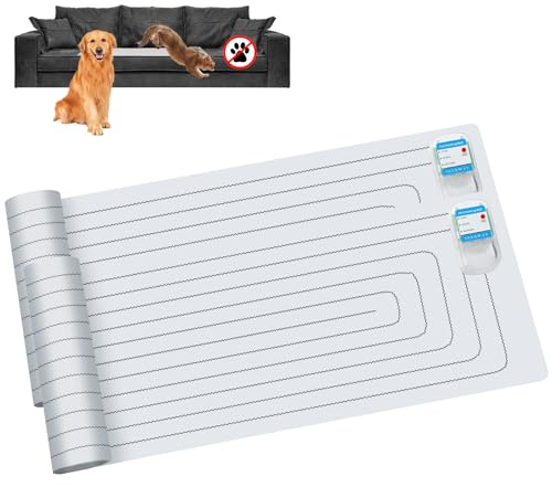 SEERWAY Scat Haustier-Stoßmatte für den Innenbereich, sichere Stoß-Trainingspads für Hunde und Katzen, Theke, 3 Trainingsmodi (Zwei Stück 152.4x30.5 cm)