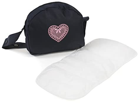 Bayer Chic 2000 853-26 Sac à Langer pour poupée - Accessoire de poupée - Rose, Gris mélangé - Bleu Marine