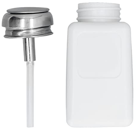 ViaGasaFamido Antistatischer Lösungsmittelspender, 200 ml, ESD-sicher, HDPE-Flasche mit Edelstahldeckel, Blau-Weiß
