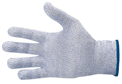 Louis Tellier Guante anticorte, color azul, ribete azul, talla L