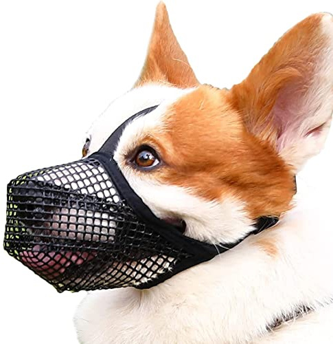 Maulkorb Für Hunde,Hunde Maulkorb Mit Abgerundetem Mesh Schlaufe Atmungsaktiv Sicherer Schneller Sitz Für Kleine Mittelgroße Und Große Hunde Fressschutz Hund Und Kauen