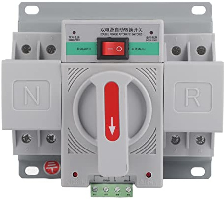 Interruptor de Cambio de Fuente Transferencia Automática Manual Ats Contactor Fuentes 63A Monofásico 220V 1Pc 220V 63A 2P Mini Cortacéspedes Automáticos de Doble Potencia y
