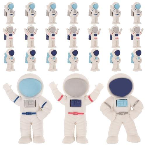 STOBOK 24 Stück Klassenzimmer Festival Weltraum Tragbare Füllstoffe Neuheit Studentenzubehör Bleistiftfüller Ei Astronaut Multifunktions-Mini-D-Radiergummi Für Süße Geschenke Preise