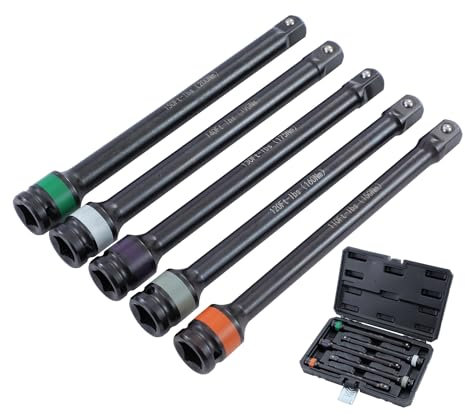 KATSU 5 Pièces 1/2 Barres d'Extension de Limitation de Couple 8 Pouces Longueur 150 à 200 Nm, CR-MO, pour Verrouiller en Toute Sécurité les écrous de Roue 420371