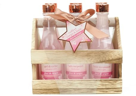 Wooden basket 6 bottles - Rose Gold Edition