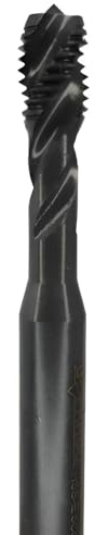 HSSE Taraud machine oxydé, taraud pour trous borgnes, taraud pour trou borgne, taraud à 40°, rainure hélicoïdale, filetage forme de coupe C jusqu'à 800 N/mm², oxydé, M10