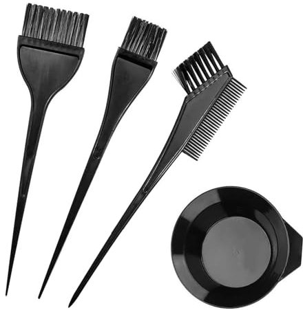 starfa lab Haarfärbepinsel Haare Faerben Set, 4pcs Profi DIY Friseurpinsel Schüssel Combo Salon Werkzeug, doppelseitige Bürste, für Mischen und zur Anwendung von Haarfärbemittel