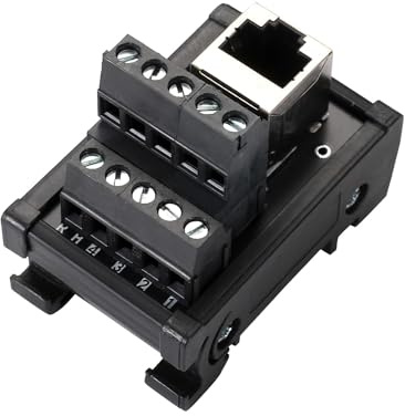 PENGLIN 1 Weg RJ45 Vertikale Buchse Adapter | RJ45 8P8C DIN-Schienenmontage Ethernet Steckverbinder Verteilung Breakout Board