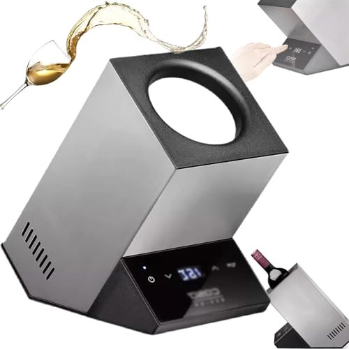 Enfriador de Vino Eléctrico,Enfriador de Vino de una Botella,Enfriador de Vino para la Piscina,Enfriador Portátil para Fiestas de Navidad,Regalo para Amantes del Vino,Silver