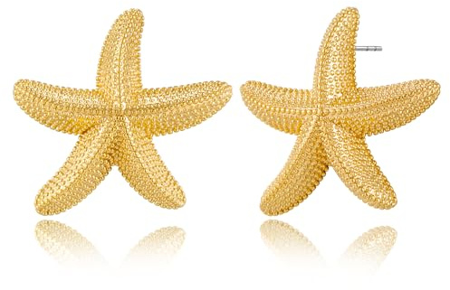 LILIE&WHITE Boucles d'oreilles en nœud en or et argent – Créoles volumineuses, bijoux de déclaration, clous d'oreilles élégants avec design de nœud pour femmes, Aluminium