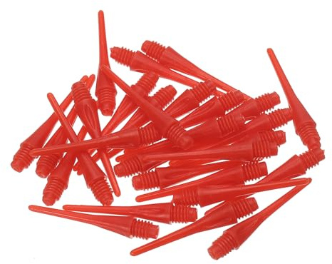 PATIKIL Plastique Dard Pointes 2BA Filetage, 30 Paquet Doux Pointe Dard Points Remplacement Dard Accessoires, Rouge