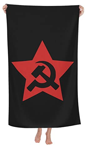 Strandtücher Hammer Und Sichel Der UDSSR Duschtuch Saugfähig Badetuch Weich Großes Strandtuch Für Schwimmen Outdoor Reisen 80x130cm