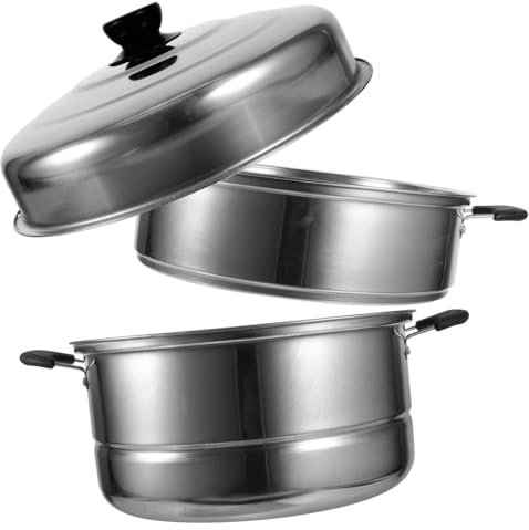 Alipis Marmite À Vapeur En Acier Inoxydable Matériau Sain Couvercle À Arc Élevé Pour Une Cuisson Efficace Style Aléatoire