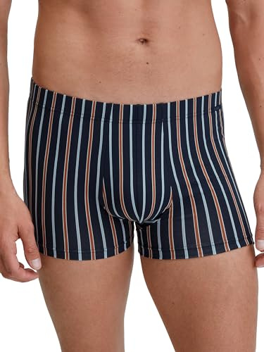 CALIDA Grafic Boxershorts för män, tillverkade av 100% PIMA-bomull, med tygbelagt elastiskt midjeband, Glaserad ingefära, 52-54