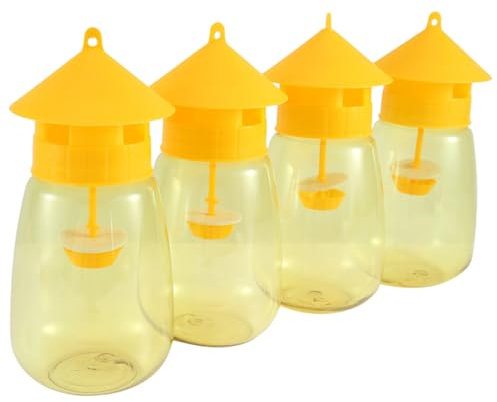 Surluoen Paquete de 4 Trampas Reutilizables para Moscas, Trampas para Moscas de la Fruta Fly Catcher Outdoor