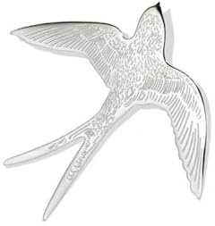 Broche Hirondelle En Métal Élégante Épinglette Oiseau Cadeau Pour Femme Et Homme Accessoire Mode Pour Robe Costume Mariage Anniversaire Noël Bijou Animalier Mignon Or Argent