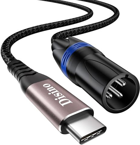 Disino USB C to XLR Cable, USB Type C to XLR Male Output Cable for Amplifier, Speaker, Mixer Console, etc - 3m/10Feet