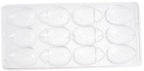 GLEAVI 1 Pieza Molde de Chocolate Forma de Huevo de Pascua Herramienta de Horneado Transparente para Decoraciones y Dulces