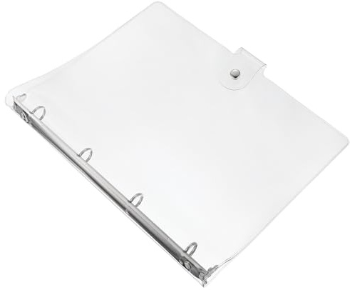 Generico Raccoglitore Trasparente A4 in Plastica Rigida Copertina per Quaderno ad Anelli, Custodia Protettiva per Blocco Note, Accessorio Ufficio e Scuola, Apertura a Pressione Facile
