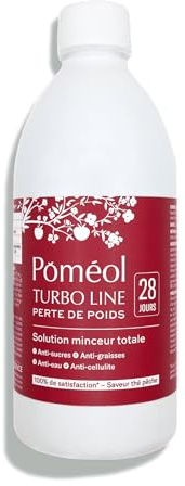 Draineur Minceur Puissant ǀ Boisson Perte de Poids ǀ Infusion Détox, Drainage & élimination ǀ Anti-eau & Anti-Cellulite ǀ TURBOLINE ǀ Guarana, Genévrier, Marc de raisin, Poivre noir ǀ POMÉOL ǀ 28 j
