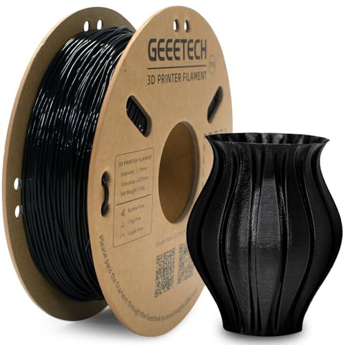 GEEETECH TPU filament 1.75mm Schwarz, Flexible 3D Drucker Filament 500g 1 Spool