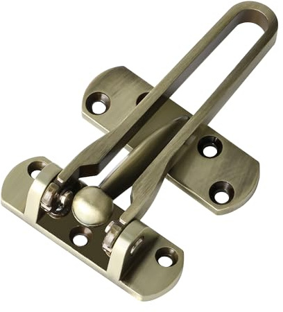 SAYAYO Verrou Porte Interieure Sécurité Loquet Porte D'entrée avec Barre Pivotante, Loquet Portail Extérieur en Haute Qualité Métal pour Cabinet Chambre Portail Clôture, Bronze, EMS570-Q